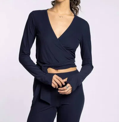Thread & Supply Polina Long Sleeve Top In Navy In Blue