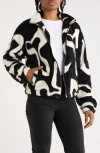 Thread & Supply Printed Faux Shearling Jacket In Multi