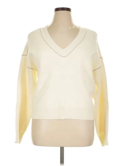 Pre-owned Thread & Supply Pullover Sweater In Ivory
