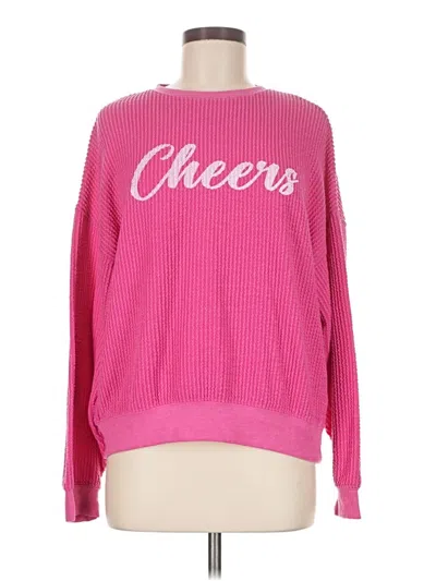 Pre-owned Thread & Supply Pullover Sweater In Pink