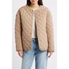 Thread & Supply Quilted Puffer Jacket In Brown