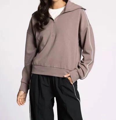 Thread & Supply Regalia Pullover Top In Taupe In Gray