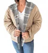 Thread & Supply Reversible Jacqueline Jacket In Grey Brown Combo In Brown