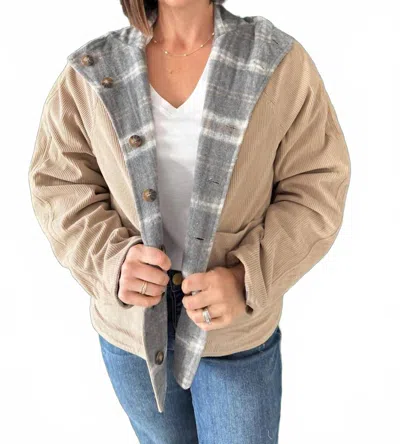 Thread & Supply Reversible Jacqueline Jacket In Grey Brown Combo