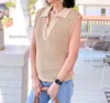 Thread & Supply Ria Vest In Khaki In Beige