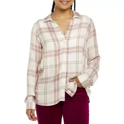 Thread & Supply Rumi Shirt In Washed Mauve Tan Plaid In Multi