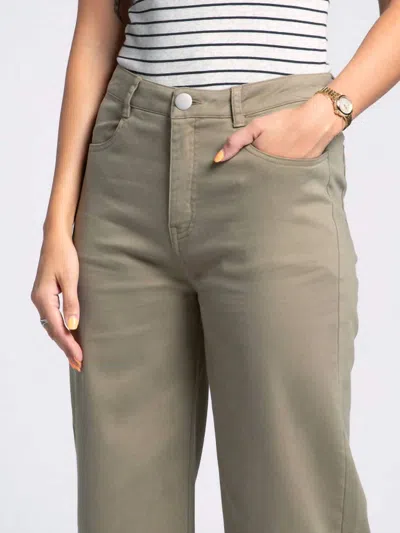 Thread & Supply Saigon High Rise Wide Leg Pants In Vetiver In Green