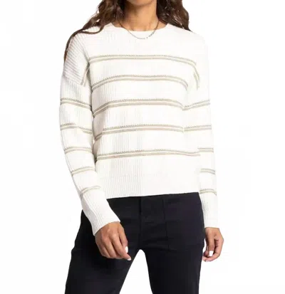 Thread & Supply Seraphnia Stripe Sweater In Snow In White