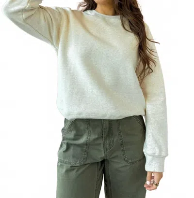 Thread & Supply Serenity Crewneck Sweatshirt In Beige In Metallic