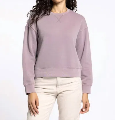 Thread & Supply Serenity Fleece Crew Neck Sweatshirt In Dusty Lavender In Pink