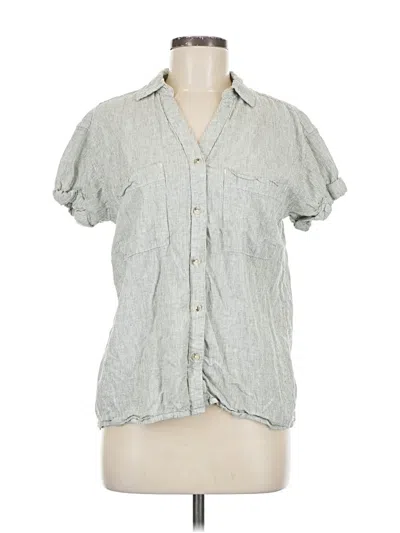 Pre-owned Thread & Supply Short Sleeve Blouse In Gray