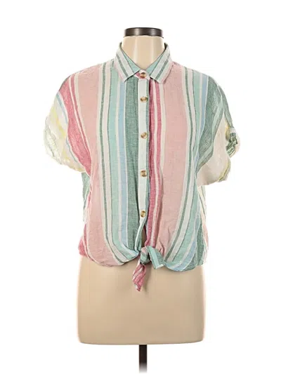 Pre-owned Thread & Supply Short Sleeve Blouse In Pink