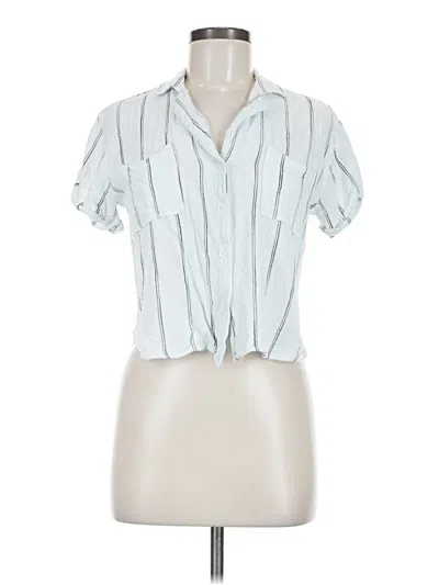 Pre-owned Thread & Supply Short Sleeve Blouse In Silver