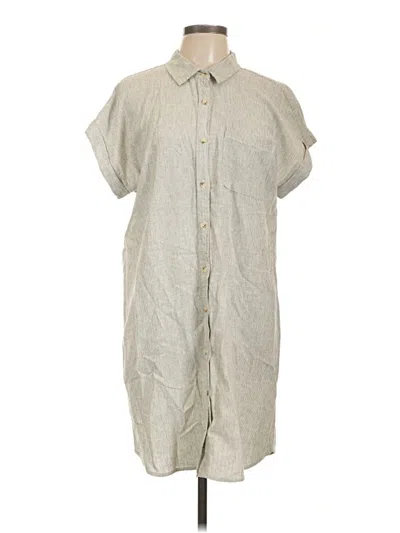 Pre-owned Thread & Supply Short Sleeve Button Down Shirt In Gray