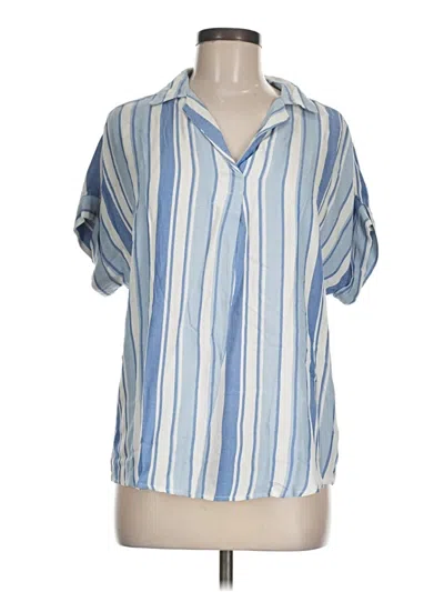 Pre-owned Thread & Supply Short Sleeve Polo Shirt In Blue