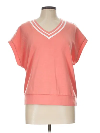 Pre-owned Thread & Supply Short Sleeve Top Pink V-neck Tops
