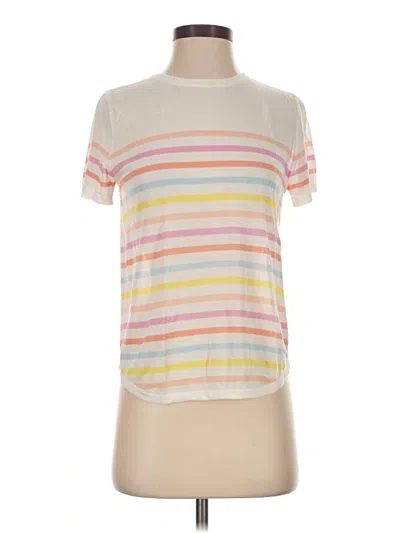 Pre-owned Thread & Supply Short Sleeve Turtleneck In Ivory