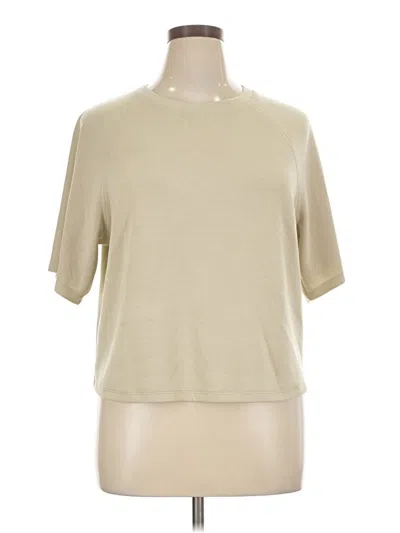 Pre-owned Thread & Supply Short Sleeve Turtleneck In Tan