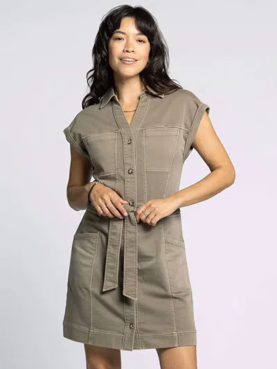 Thread & Supply Siena Mini Dress In Olive In Green