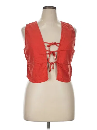 Pre-owned Thread & Supply Sleeveless Blouse In Red