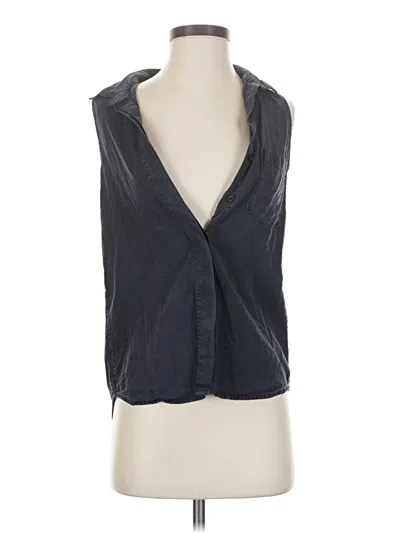 Pre-owned Thread & Supply Sleeveless Button Down Shirt In Gray