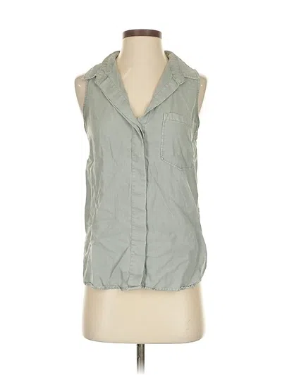 Pre-owned Thread & Supply Sleeveless Button Down Shirt In Gray