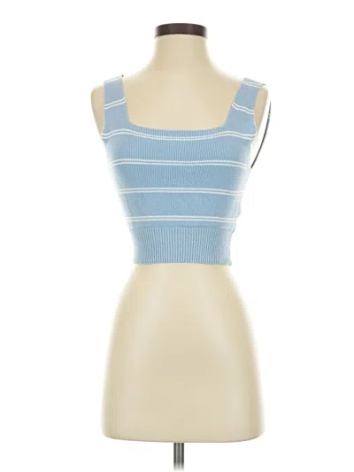 Pre-owned Thread & Supply Sleeveless Top Blue Sweetheart Neckline Tops