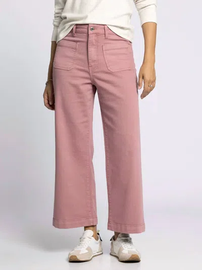 Thread & Supply Sophia Kick Flare Cropped Pants In Weathered Rose In Pink