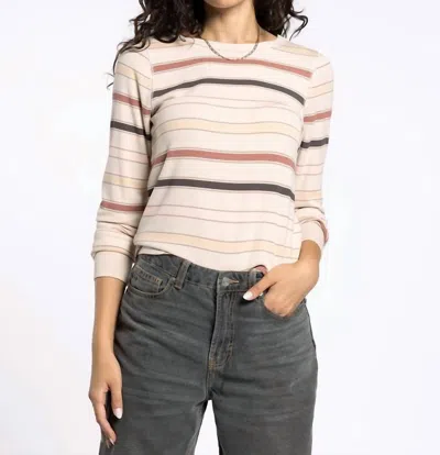 Thread & Supply Stacy Solid Everyday Top In Autumn Stripe In Neutral