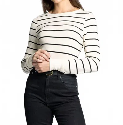 Thread & Supply Stacy Solid Everyday Top In Off White/black