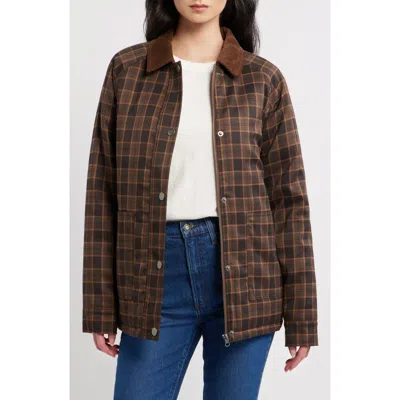 Thread & Supply Stretch Cotton Twill Chore Coat In Brown