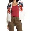 Thread & Supply Talulla Sweater Jacket In Burgundy Cream In Multi