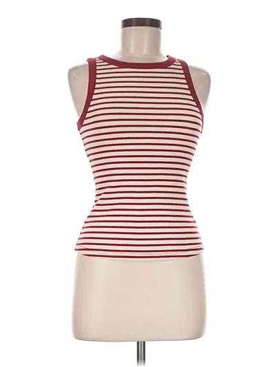 Pre-owned Thread & Supply Tank Top Burgundy Halter Neckline Tops