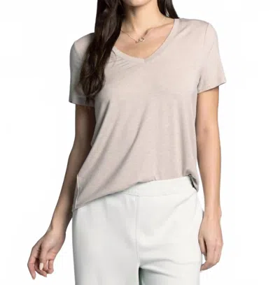 Thread & Supply Tatiana Short Sleeve Tee In Frappe Heather In Neutral