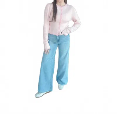 Thread & Supply Taylor High Rise Wide Leg Denim Jeans In Light Wash In Blue