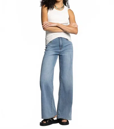 Thread & Supply Taylor High Rise Wide Leg Jeans In Vintage Wash In Blue