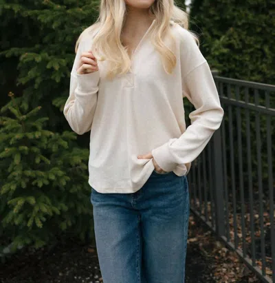 Thread & Supply Taylor Shirt In Pink Oatmeal In White