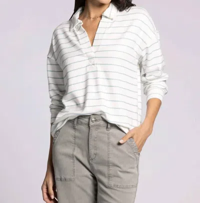Thread & Supply Taylor Shirt In White Blue