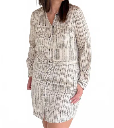 Thread & Supply The Modern Dot Mini Dress In Black/off White In Gray