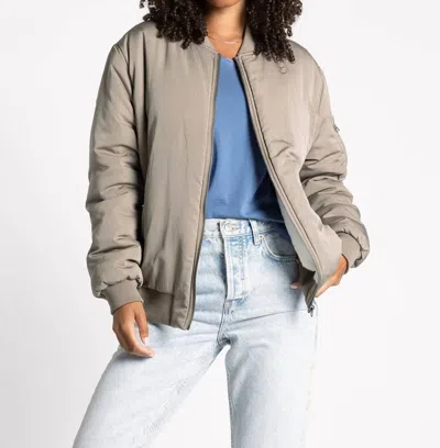 Thread & Supply Tilly Bomber Jacket In Smokey Taupe In Multi
