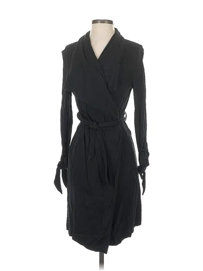 Pre-owned Thread & Supply Trenchcoat In Black