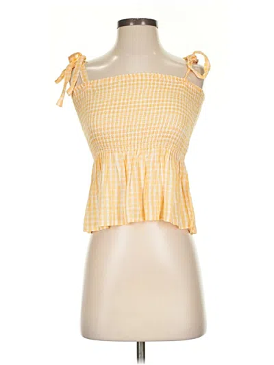 Pre-owned Thread & Supply Tube Top Orange Strapless Neckline Tops