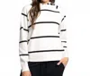 Thread & Supply Turner Stripe Hoodie In Ivory Black Stripe In Multi