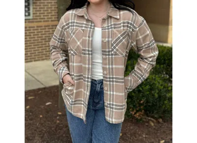 Thread & Supply Vera Button Front Jacket In Sandwashed Tan In Multi