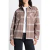Thread & Supply Vera Plaid Cotton Shirt Jacket In Brown