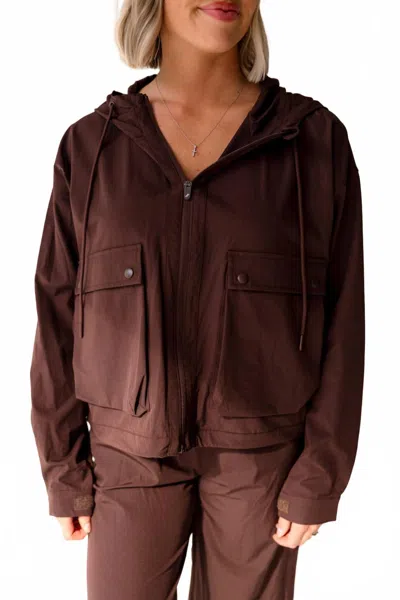 Thread & Supply Walker Hooded Jacket In Coffee Bean In Brown
