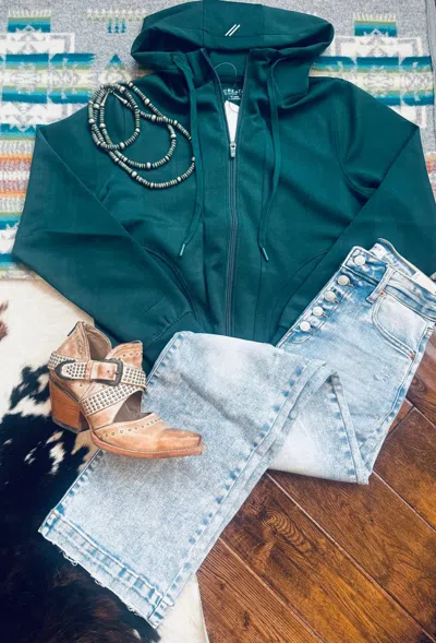 Thread & Supply Women's Drew Jacket In Evergreen/teal In Multi