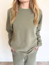 Thread & Supply Yareli Sweatshirt In Dusty Olive In Green
