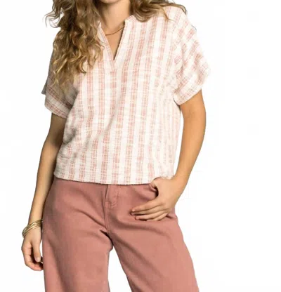 Thread & Supply Zaria Top In Coral Rose In Multi