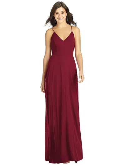 Thread Bridesmaid Criss Cross Back A-line Maxi Dress In Red